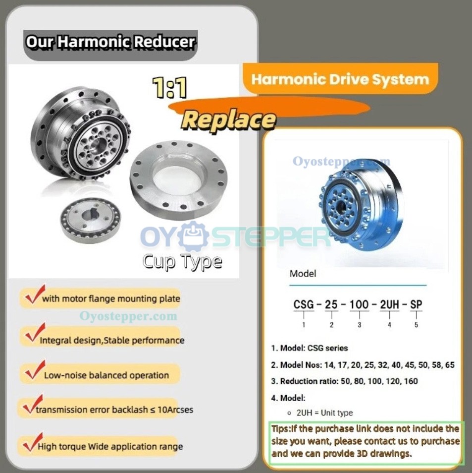 CSF Series Harmonic Gear Reducer Ratio 50:1-120:1 Harmonic Drive Gearbox for Stepper / Servo Motor CSF Series Harmonic Gear Reducer Ratio 50:1-120:1 Harmonic Drive Gearbox for Stepper / Servo Motor